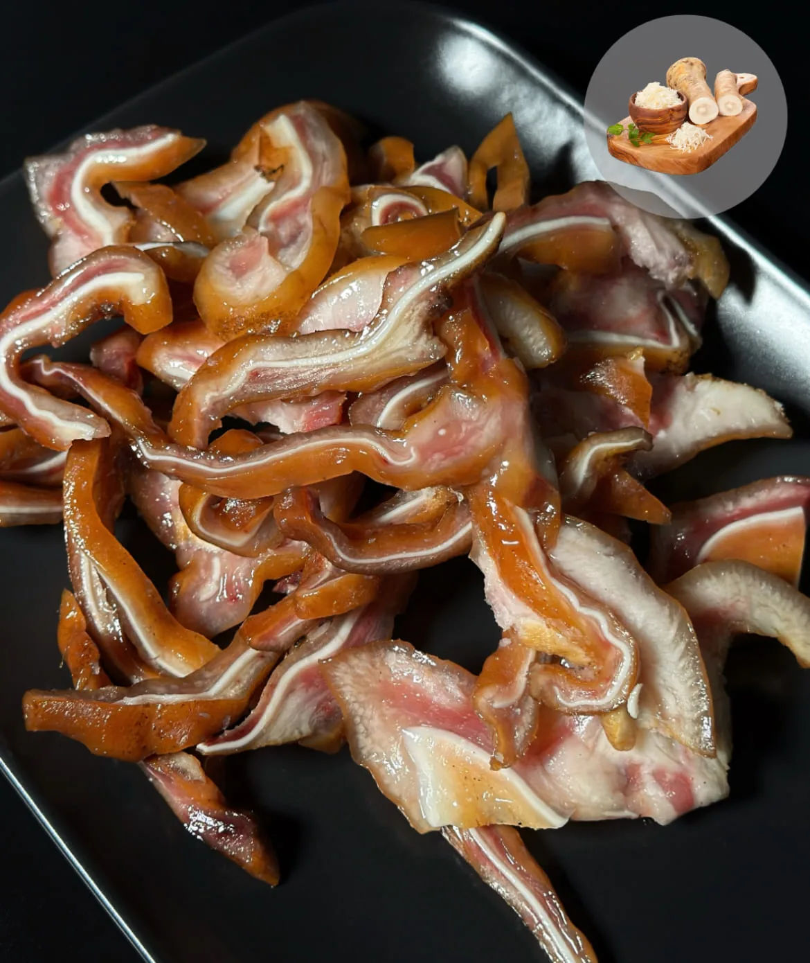 Pork ears with horseradish