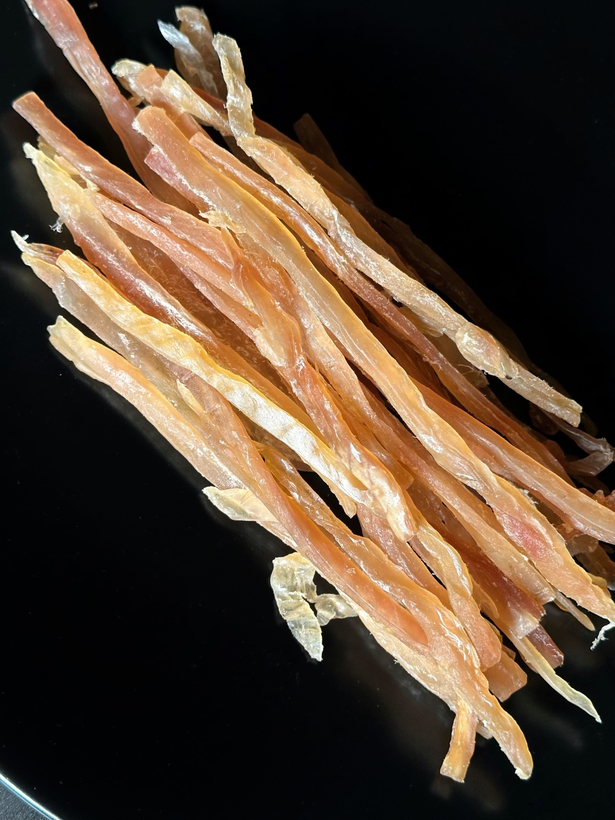 Dried pike fillet straws